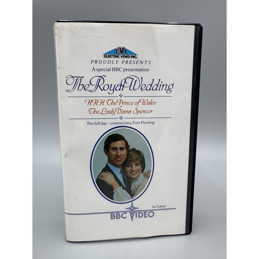 Betamax Tape Princess Diana‎ Prince Charles Royal Wedding BBC Video Vintage